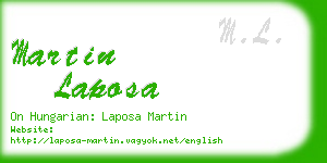 martin laposa business card